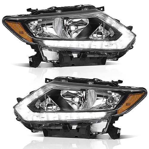 For 2014-2016 Nissan Rogue Headlights (Black)
