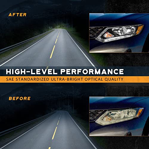 For 2014-2016 Nissan Rogue Headlights (Black)