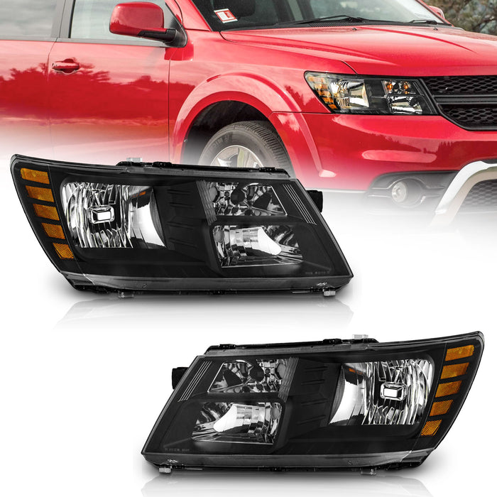 For Dodge Durango 2016-2020 Halogen Headlights Headlamps Clear Lens W/ LED DRL E - Foto 7