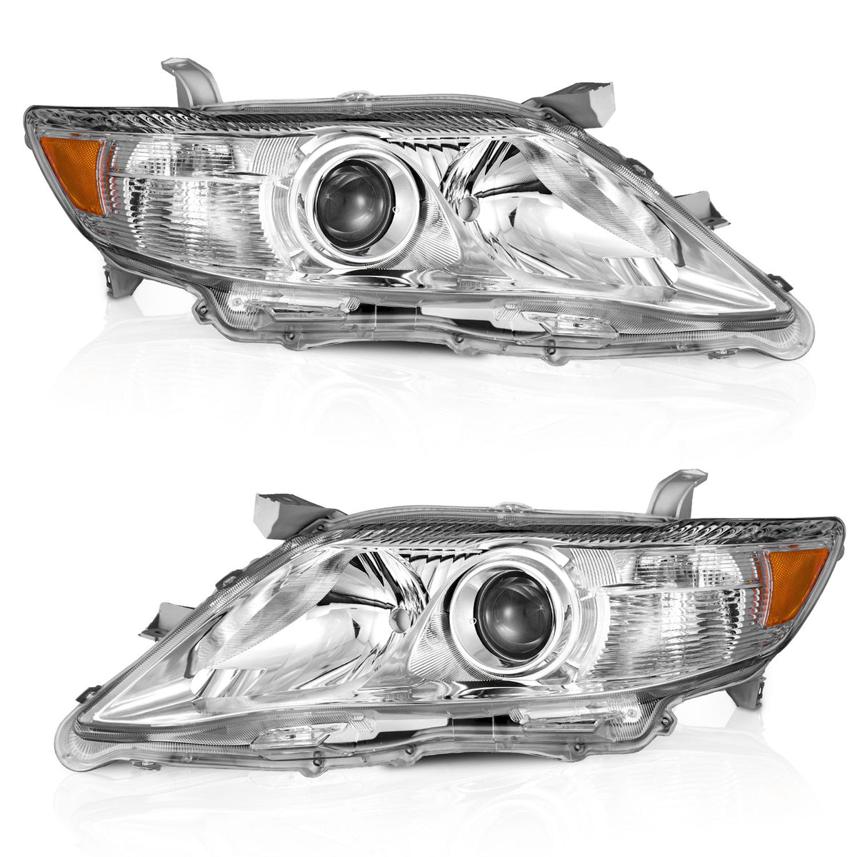 「115」トヨタカムリハイブリッドAHVヘッドライト1/2010-10/2011 For 2010 2011 Toyota Camry[4-Door Sedan]Headlight(Chrome) — WEELMOTO
