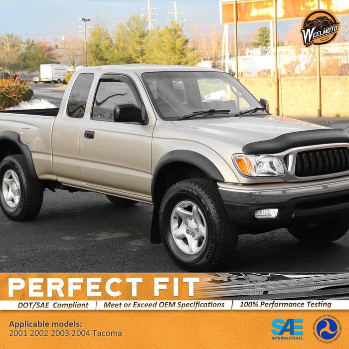 For 2001-2004 Toyota Tacoma Headlight+Corner Parking Signal Lights+Bumper Light 6PC Set (Chrome)