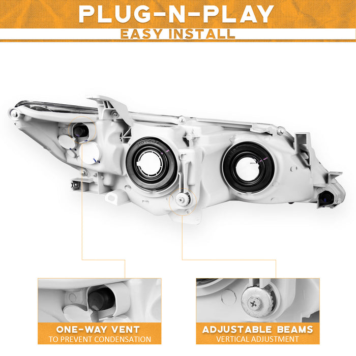 For 2012-2014 Toyota Camry Headlights(Chrome)