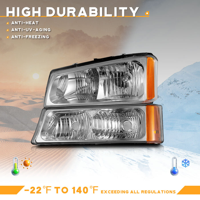 ADCARLIGHTS Headlight Assebly for 1999-2002 Chevy Silverado 1500 2500 ADCARLIGHTS Headlight Assebly for 1999-2002 Chevy Silverado 1500 2500