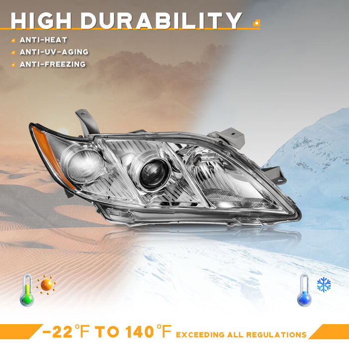 For 2007-2009 Toyota Camry US Version Headlight(Chrome)