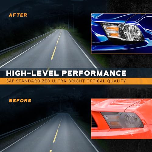For 2010-2014 Ford Mustang Headlights (Black)