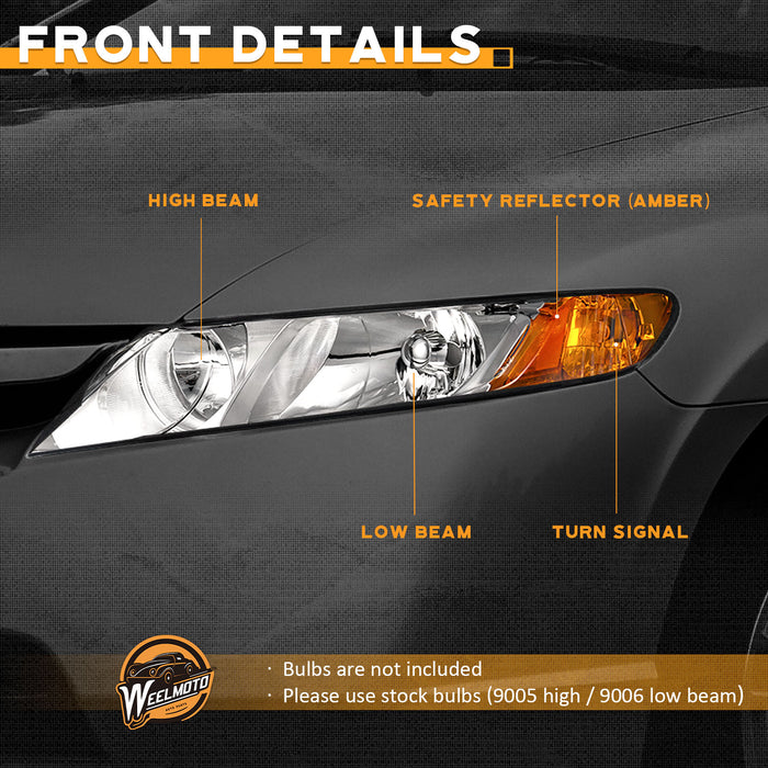 For 2006-2011 Honda Civic 4DR Headlights(Chrome)