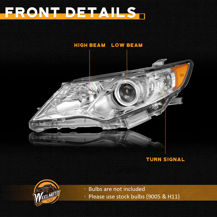 For 2012-2014 Toyota Camry Headlights(Chrome)