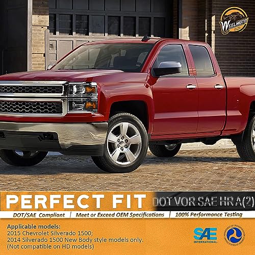 Orion Motor Tech Chrome Headlights Pair – For 2014-2015 Chevy Silverado 1500 New Body