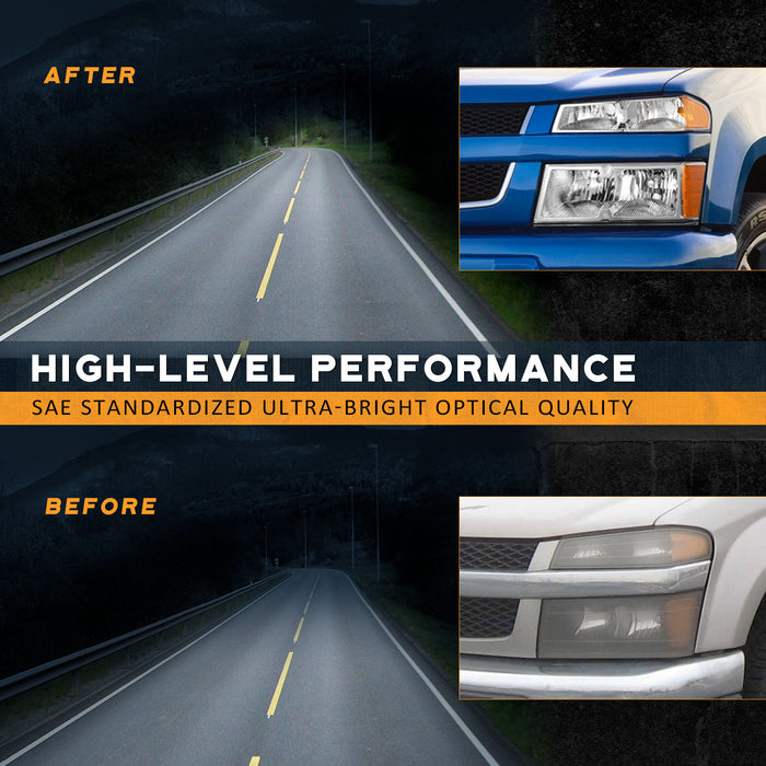 For 2004-2012 Chevy Colorado/GMC Canyon,for 2006-2008 Isuzu I-Series Headlights (Chrome)