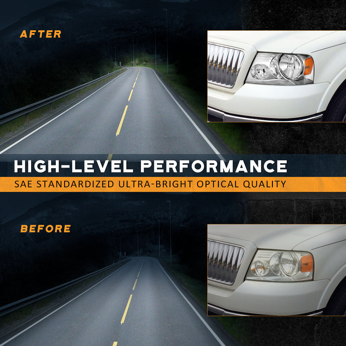 For 2004-2008 Ford F150 Pickup/2006-2008 Mark LT Headlight (Chrome)