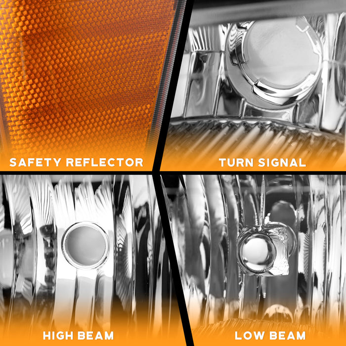 For 2004-2012 Chevy Colorado/GMC Canyon,for 2006-2008 Isuzu I-Series Headlights (Chrome)