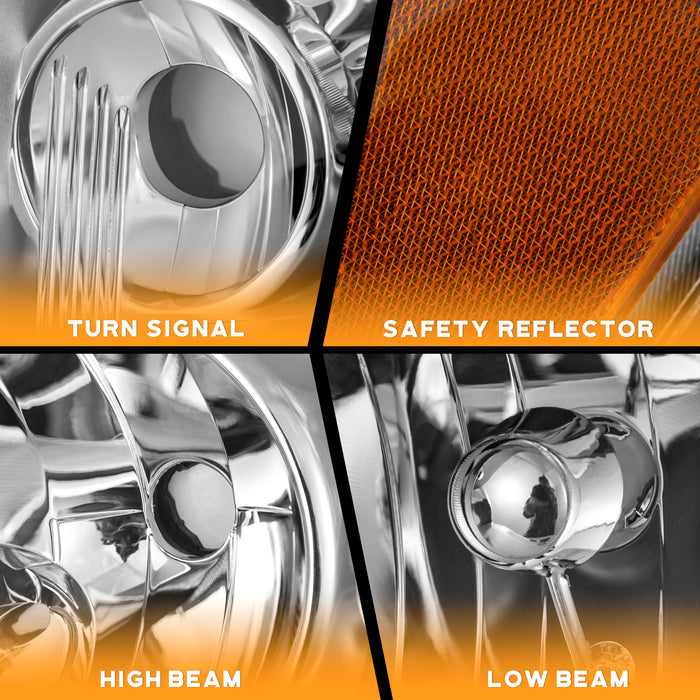 For 2011-2018 Dodge Grand Caravan Headlights(Chrome)