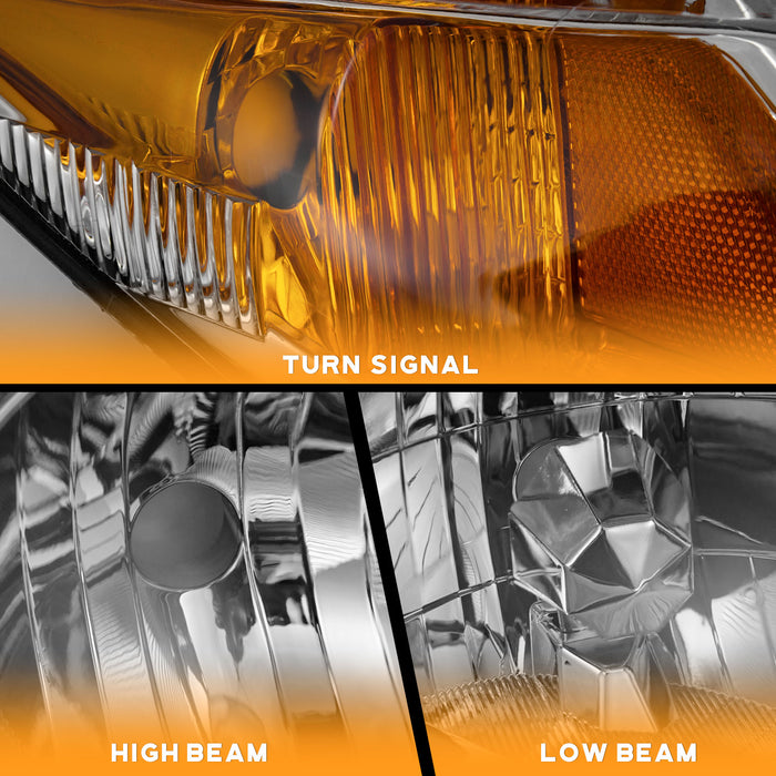 For 2012-2015 Honda Civic Sedan 4-Door 4Dr Coupe 2Dr Headlight (Chrome)