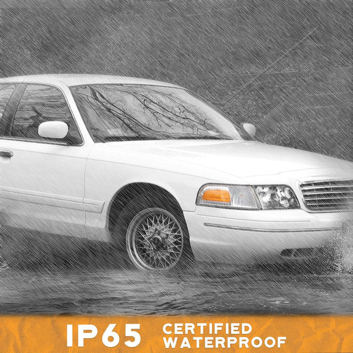 For 1998-2011 Ford Crown Victoria Headlights (Chrome)