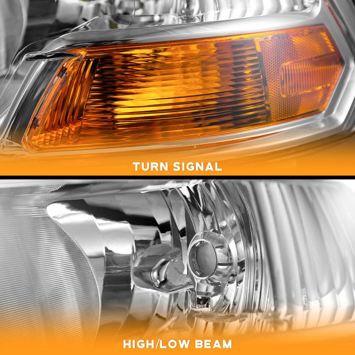 For 2009-2012 Dodge Ram 1500 Headlight (Chrome)