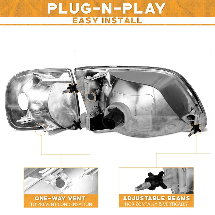 For 1997-2003 F150/1997-2002 Ford Expedition /1998-1999 F250 Selected Headlight (Chrome)