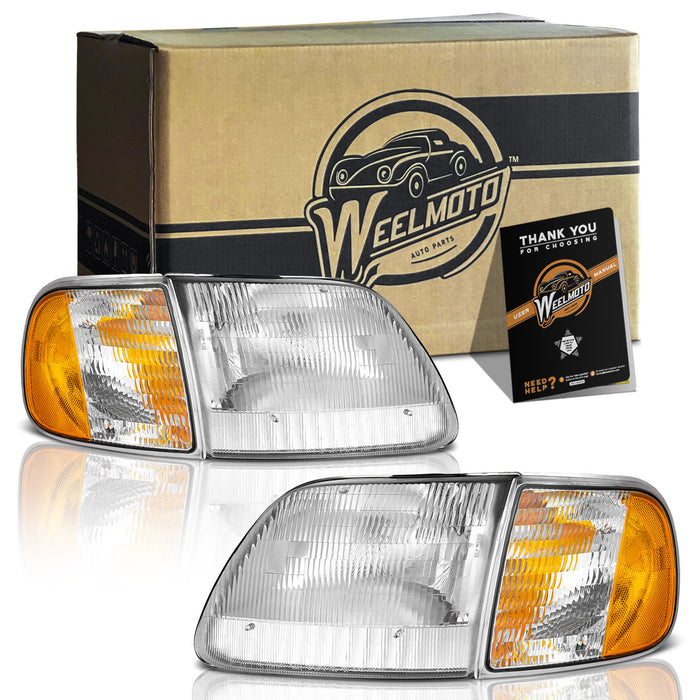 For 1997-2003 F150/1997-2002 Ford Expedition /1998-1999 F250 Selected Headlight (Chrome)