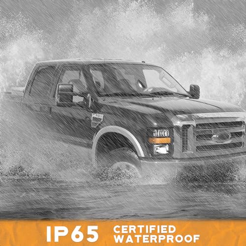 For 2008-2010 Ford F250 F350 F450 F550 Super Duty Headlights (Black)