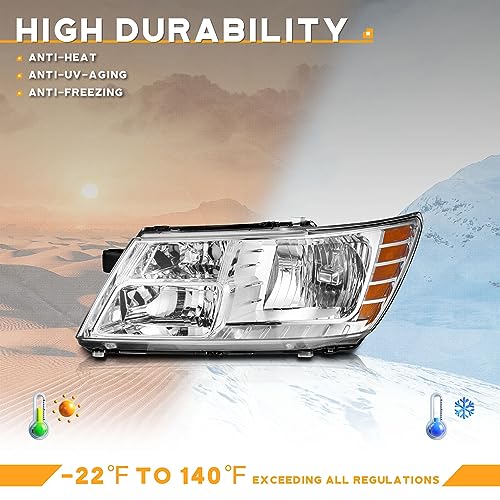 For 2009-2020 DODGE JOURNEY Headlights(Chrome)