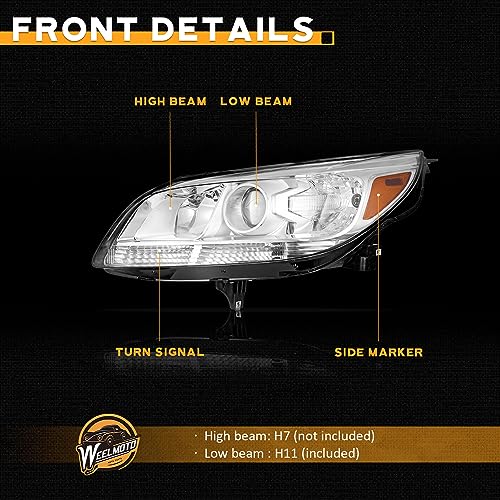 For 2013-2015 Chevy Malibu Headlights (Chrome)
