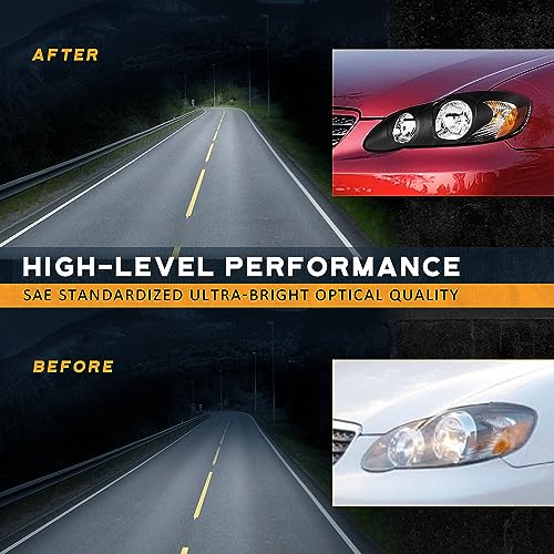 For 2003-2008 Toyota Corolla Headlight (Black)