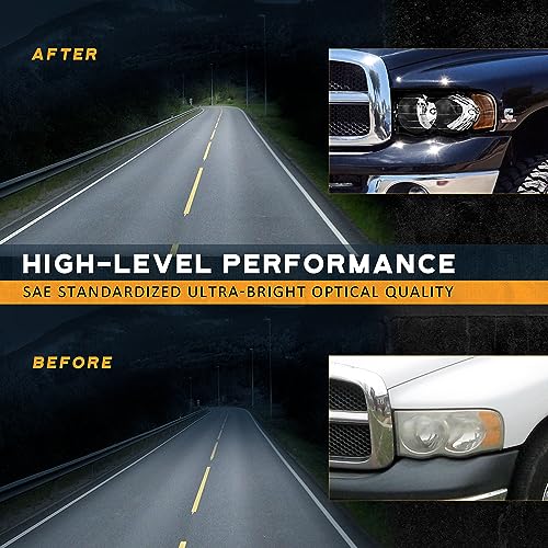 For 2002-2005 Dodge Ram 1500 Pickup,For 2003-2005 Dodge Ram 2500/3500 Pickup Headlights (Black)
