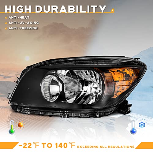 For 2006-2008 Toyota RAV4 Headlights (Black)