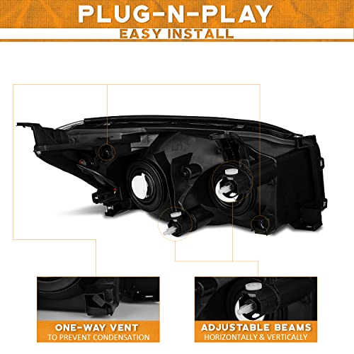 For 2006-2008 Toyota RAV4 Headlights (Black)