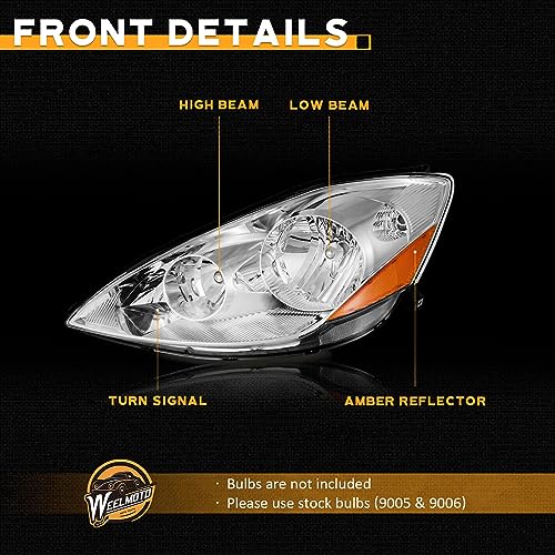 For 2006-2010 Toyota Sienna Headlight (Chrome)