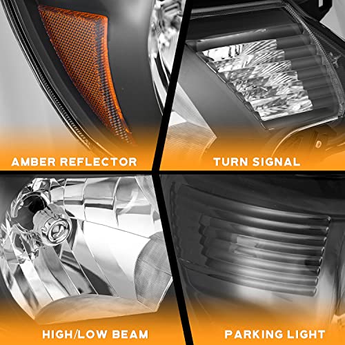 For 2012-2015 Toyota Tacoma Headlights (Black)