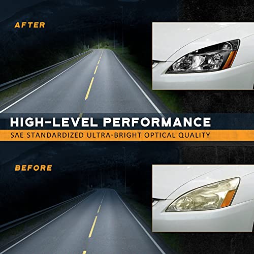 For 2003-2007 Honda Accord Headlights (Black)