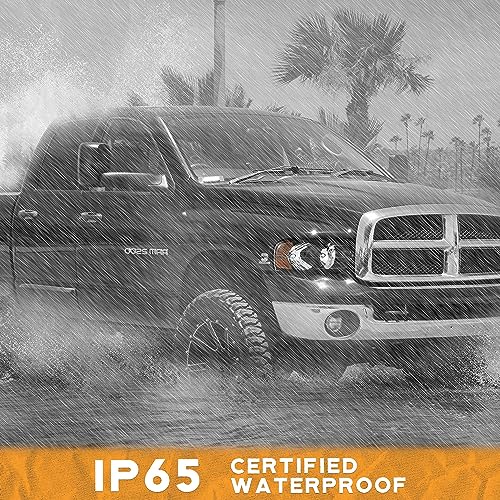 For 2002-2005 Dodge Ram 1500 Pickup,For 2003-2005 Dodge Ram 2500/3500 Pickup Headlights (Black)