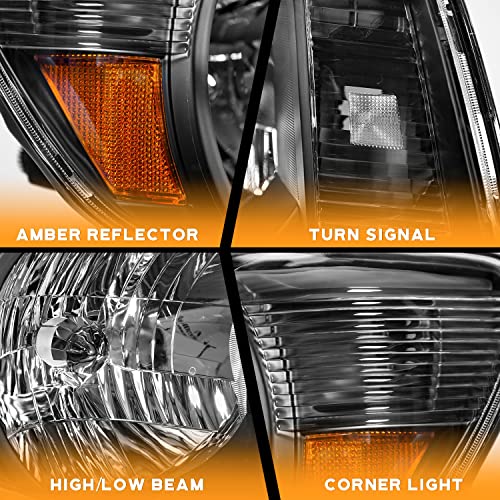 For 2005-2011 Toyota Tacoma Headlights (Black)